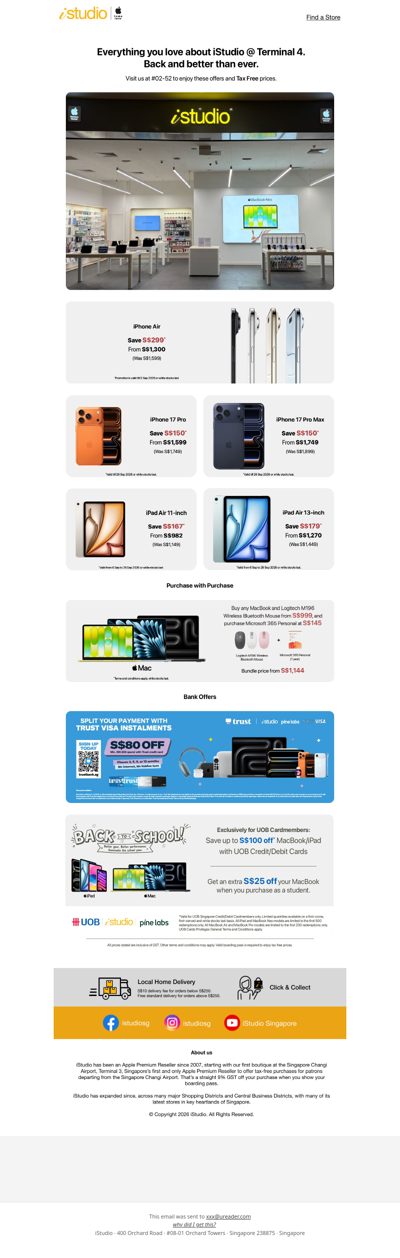 <ADV> A Fresh New Look. iStudio @ Terminal 4!