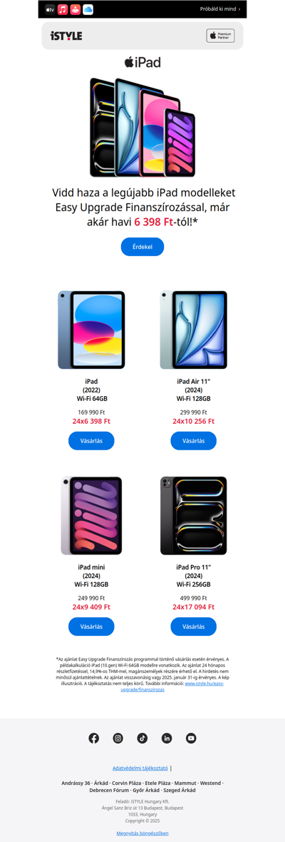 Válogass legújabb iPad készülékeink közül!