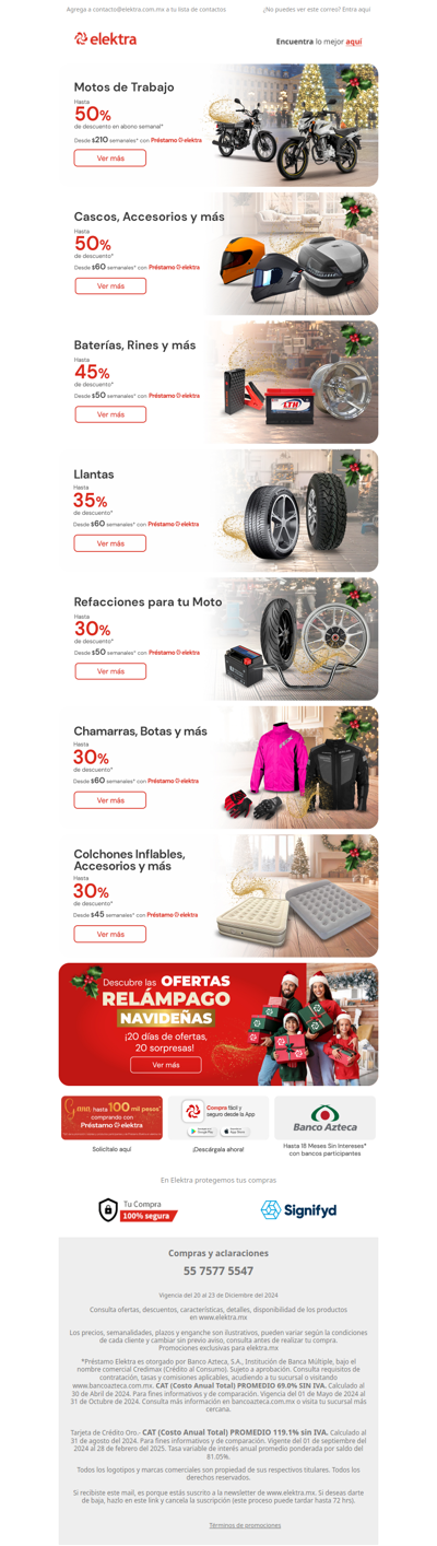 🏍💨 Motos de Trabajo con hasta -50% en abono semanal✨ Esta Navidad, ¡déjate sorprender! 🎄