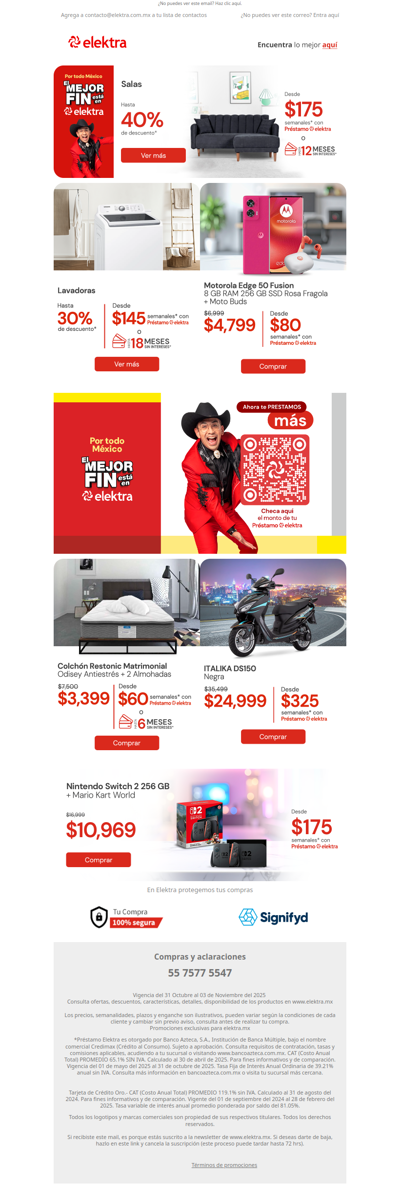 ✨ ¡Nos adelantamos! 🛍 Tu Préstamo Elektra ya está listo para El Mejor Fin 🤩