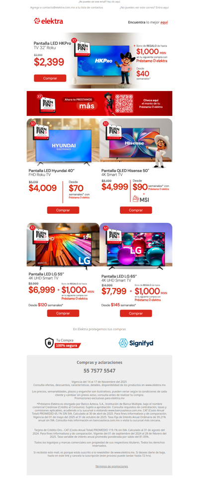 🖥 ¡Pantalla HKPro 32” + Bono de hasta $1,000 💰 = Combo de El Buen Fin! 🗓