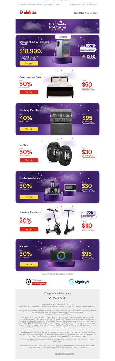 ✨🌙 Última Venta Nocturna del año: Samsung Galaxy S25 Ultra, desde $245 semanales 📱