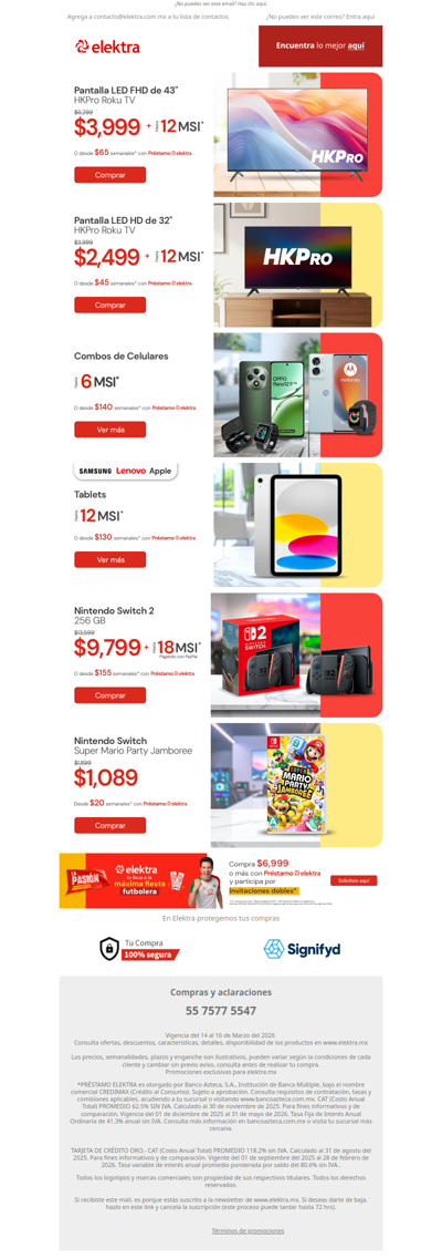 🖥 Pantallas en rebaja, de $6,299 a $3,999 + hasta 12 MSI 🔥