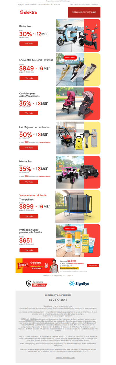 ☀ ¿Listo para las vacaciones? ⛱ Hasta -30% + hasta 12 MSI 😎