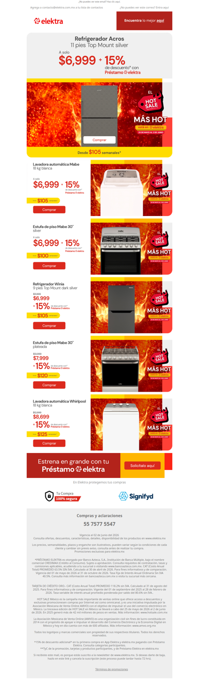 🚨 Última llamada para aprovechar el HOT SALE 🔥Estrena desde $6,999