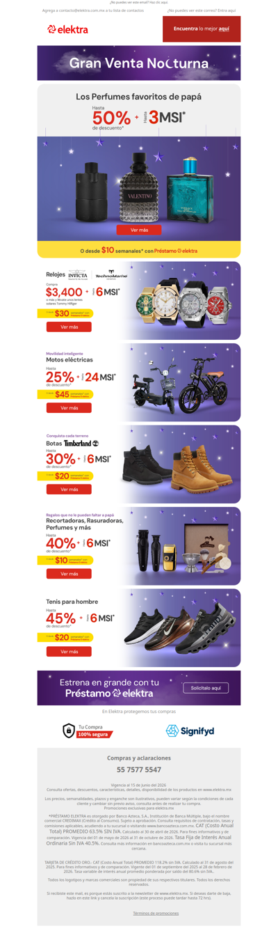 ⏰ ¡Últimas horas de la Venta Nocturna!✨ Hasta -50% en Perfumes para papá 🧔🏻