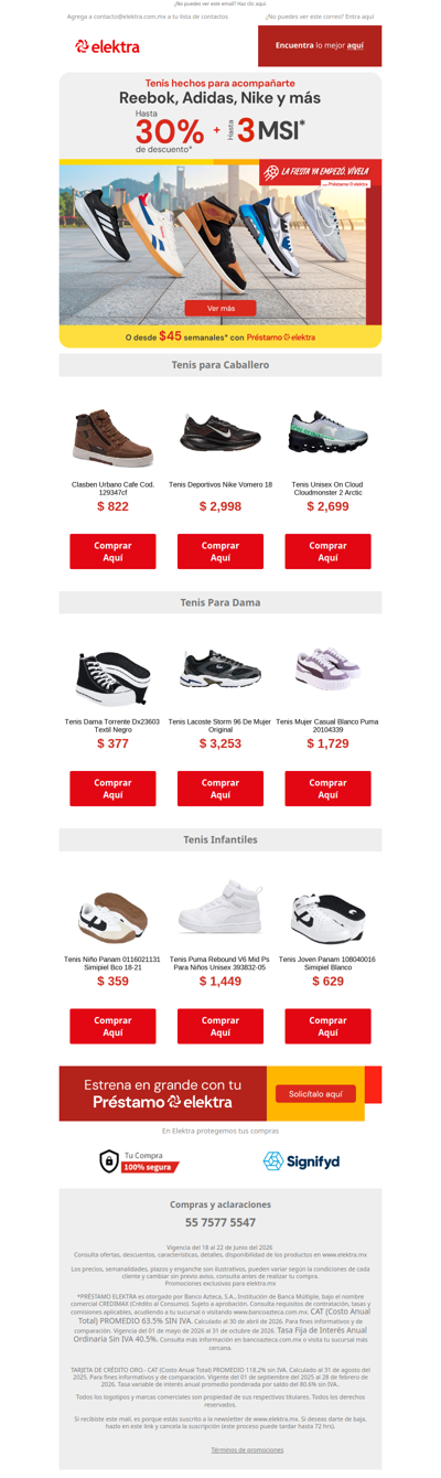 👟 Hasta -30% + hasta 3 MSI en Tenis Nike, Adidas y Reebok 👟