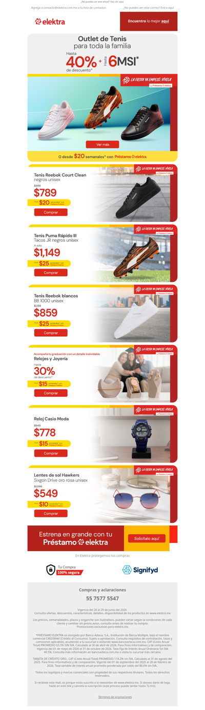 👟Outlet de Tenis con hasta -40% + hasta 6 MSI 🎉 La fiesta continúa 🥳