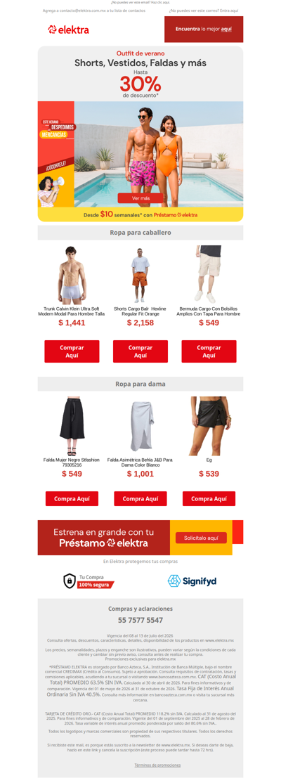 🩳 Desde $10 semanales: renueva tu clóset este verano ☀