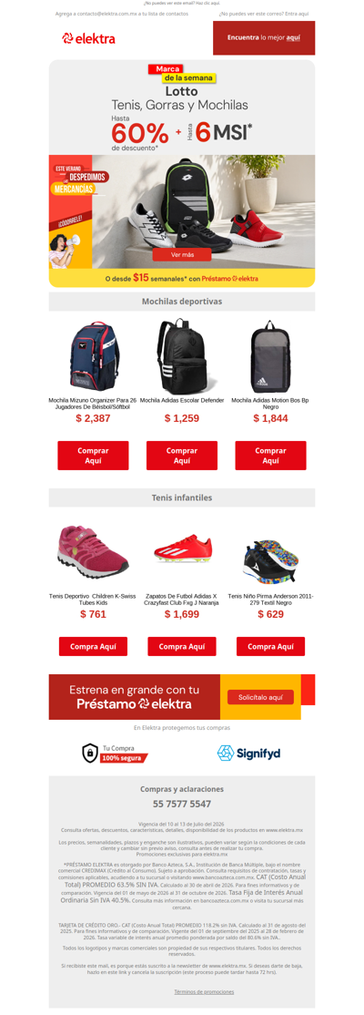 🧢 ¡La Marca de la Semana es Lotto, con hasta 6 MSI! ⚡