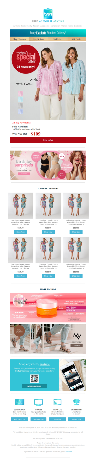 Today's Special Offer + TVSN's Birthday Surprises