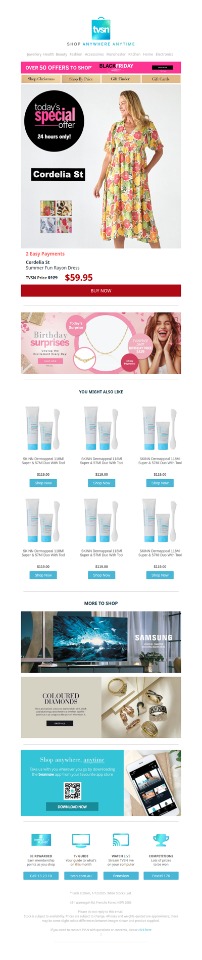 Today's Special Offer + TVSN's Birthday Surprises