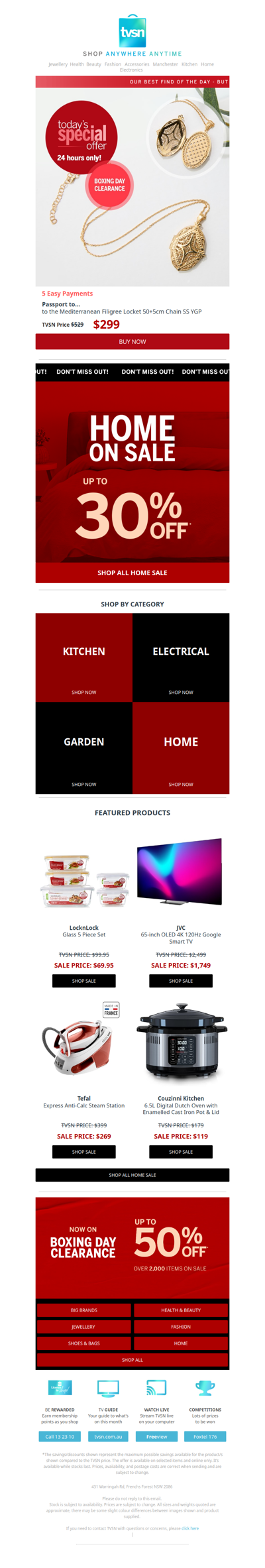 Boxing Day Clearance: Home Up To 30% Off