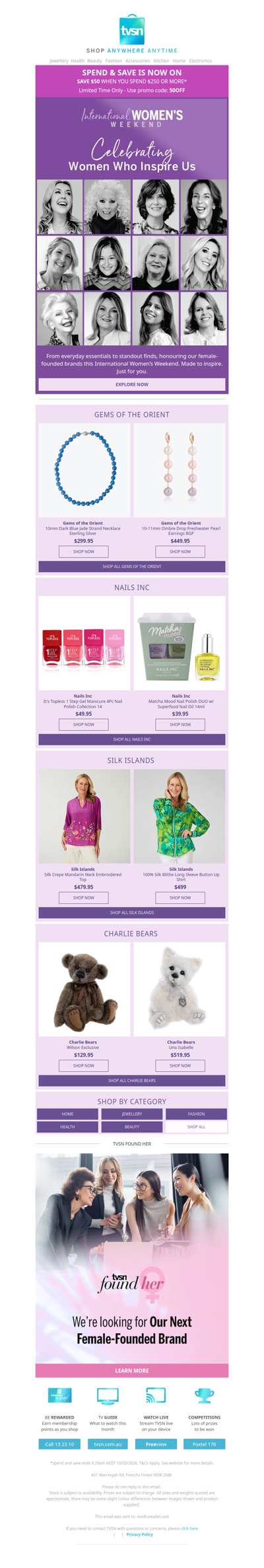 Spend & Save is Now On: International Women's Day, Celebrating the women who inspire us!