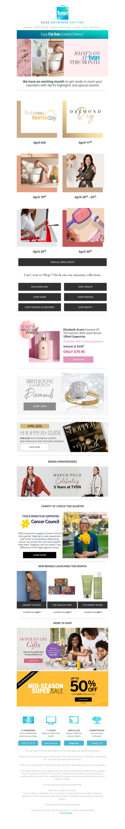 What’s on at TVSN in April!