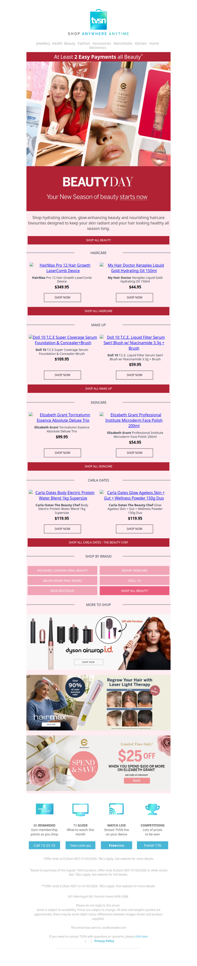 Beauty Day Now On: Enjoy at Least 2 Easy Payments on All Beauty*