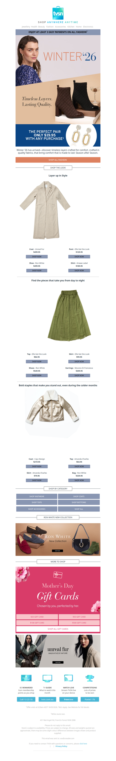 Winter Fashion Day Now On: Enjoy At least 3 Easy Payments on all Fashion†