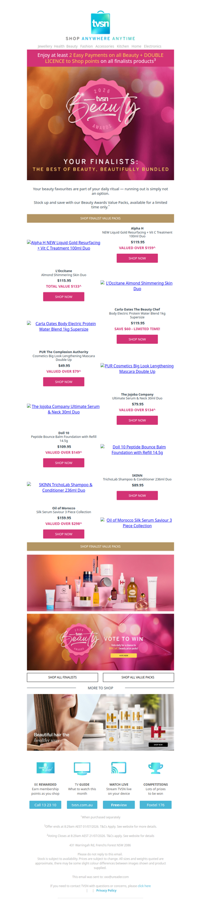 Stock up & Save with our Beauty Award Value Packs