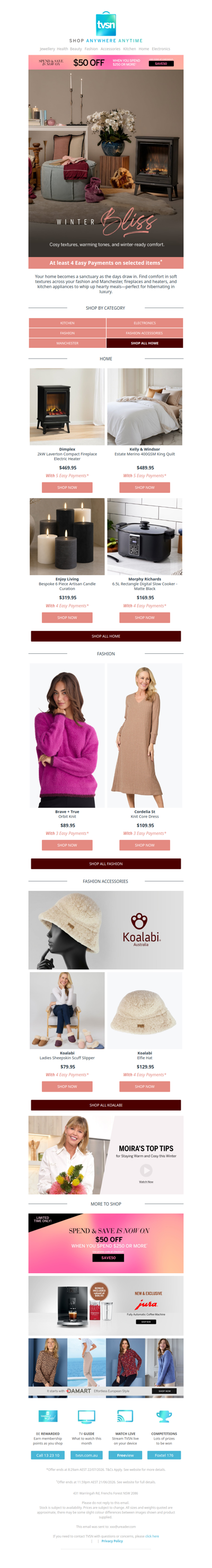 Winter Bliss Now On: Get Cosy & Winter Ready with at least 4 Easy Payments on selected Items*