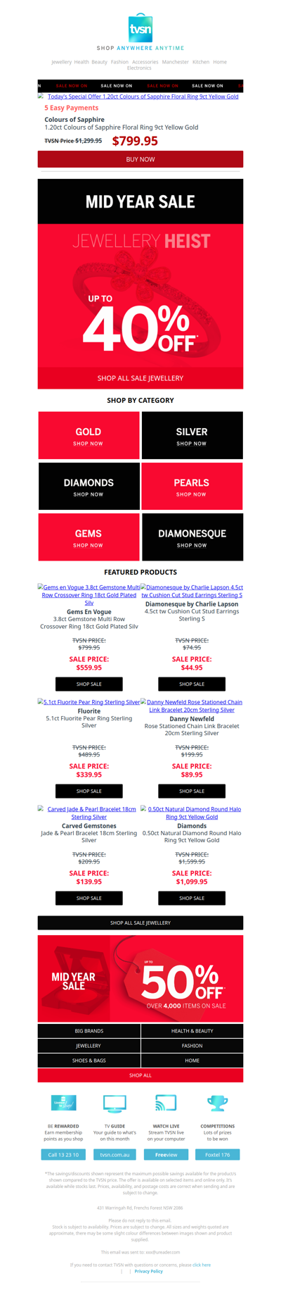 SALE | Up to 40% off Jewellery*