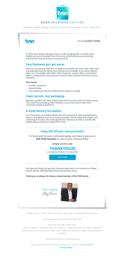 We've made Easy Payments even easier.