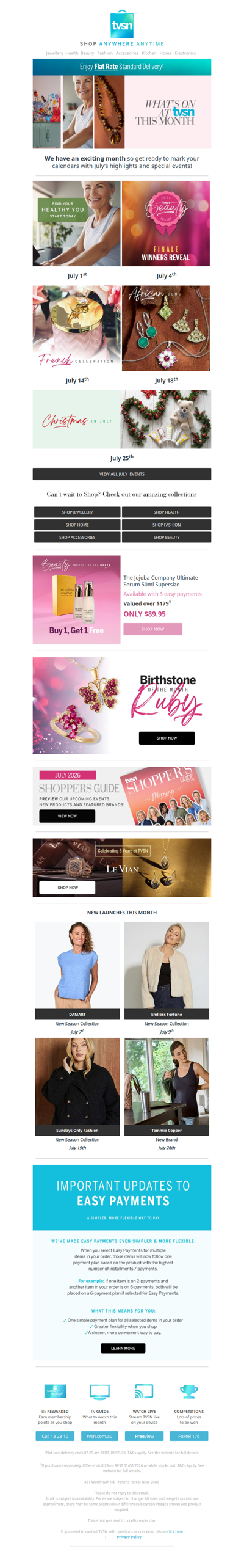 What’s on at TVSN in July!