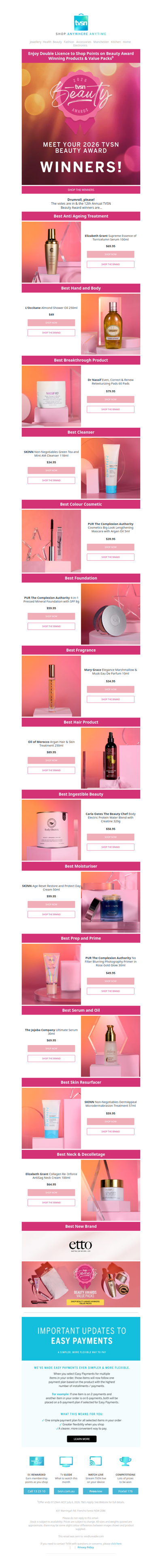 🥁Drumroll, please. Meet your 2026 TVSN Beauty Award Winners!