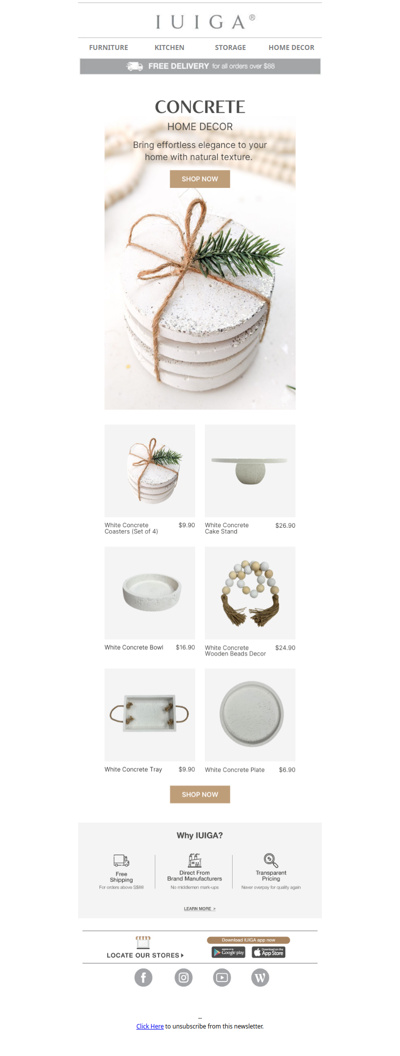 NEW: White Concrete Decor 🌿