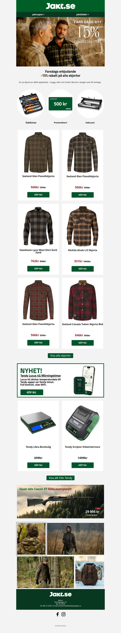 🎁 Fira Fars dag – 15 % rabatt på skjortor!