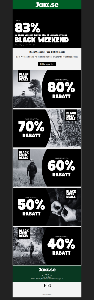 ⚫ Black Weekend - Upp till 83% rabatt! ⚫