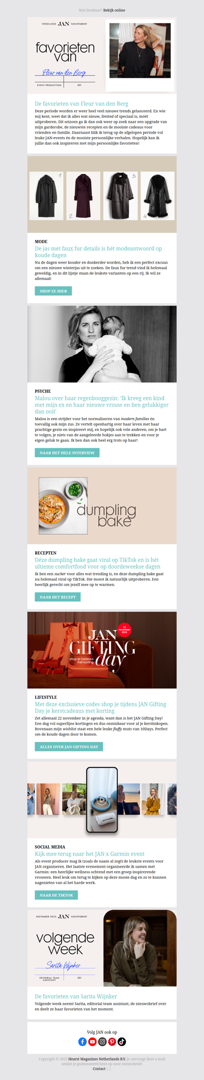 De favoriete items en artikelen van JAN's Fleur (event production)