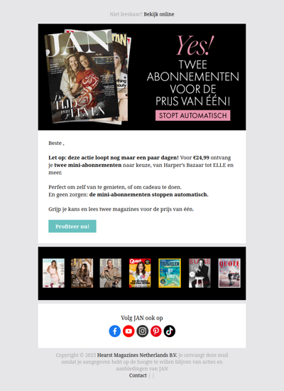 Profiteer nog een paar dagen: lees dubbel voor €24,99