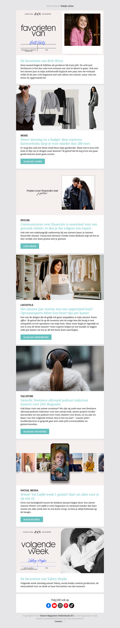 De beste tips voor het nieuwe jaar van JAN's producer