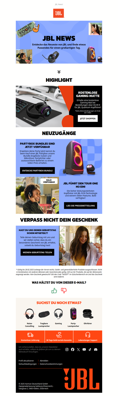 Kostenlose Produkte & Partybox-Bundles