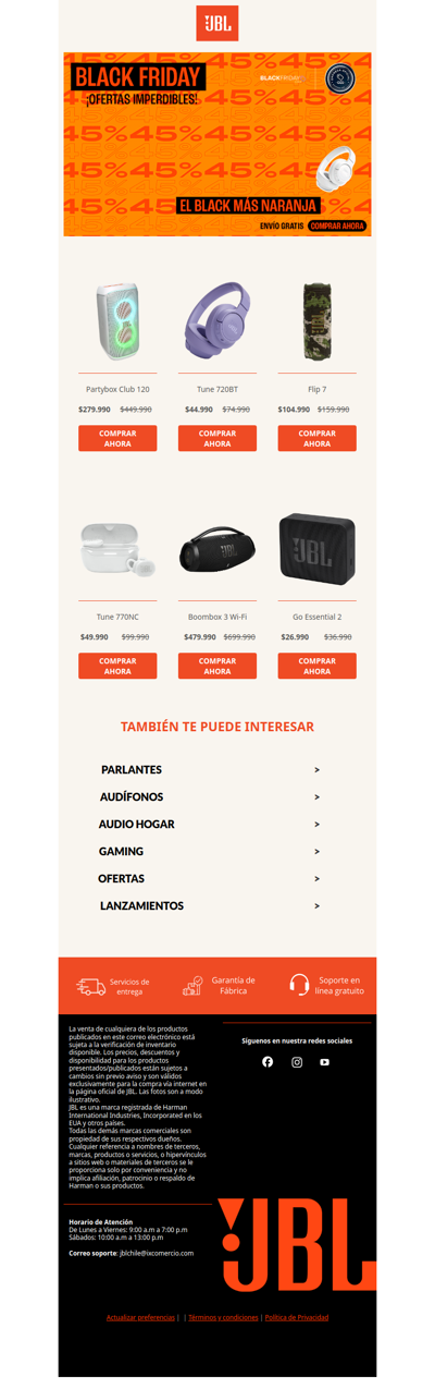 ⏳Ofertas exclusivas SOLO POR HOY en #BlackFriday😱 Aprovecha ahora hasta 45% OFF🧡