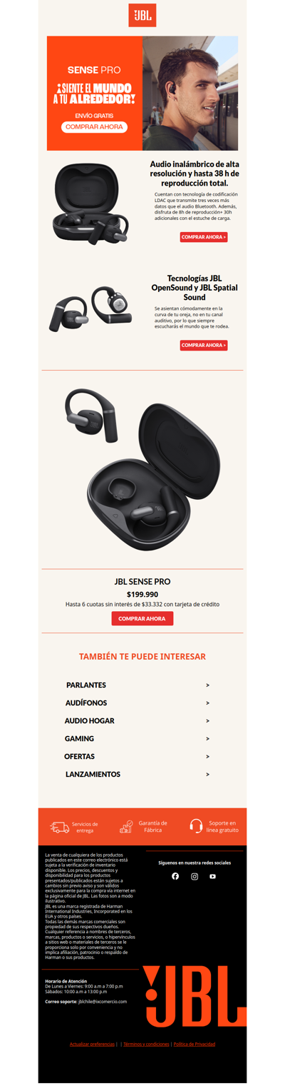 🎧Descubre los nuevo JBL SENSE PRO: redefine cómo vives el sonido🎵