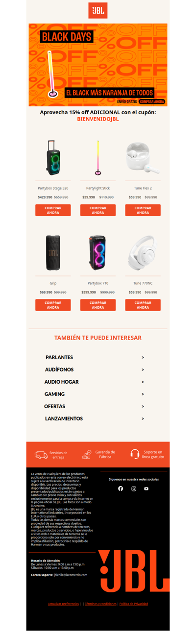 🧡¡Llego el #Black más naranja de todos!✨Aprovecha hasta 50% off + ENVÍO GRATIS🎉