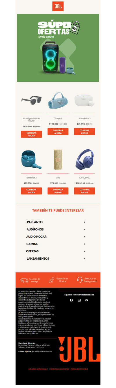 🎵Es la señal que esperabas para comprar tu JBL ¡Aprovecha ahora!⚡+ Envío gratis desde $19.990