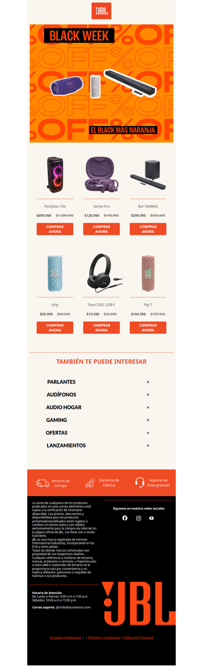 🤩¡Ofertas BLACK WEEK hasta 40% off + envío gratis desde $19.990!✨