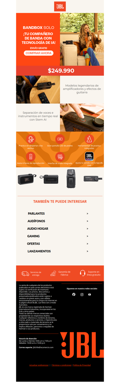 🎶Descubre el nuevo amplificador portátil BANDBOX SOLO: Música sin límites🔊