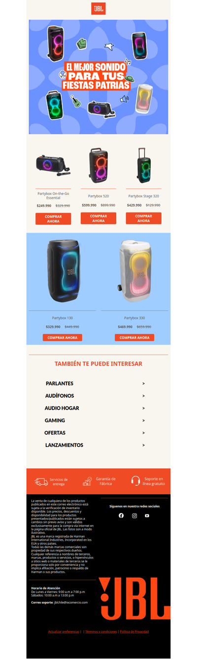 💃Elige la partybox perfecta para la fonda de FIESTAS PATRIAS🎉Aprovecha hasta 6 cuotas sin intereses💳