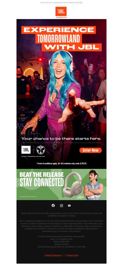 Your chance to experience Tomorrowland with JBL