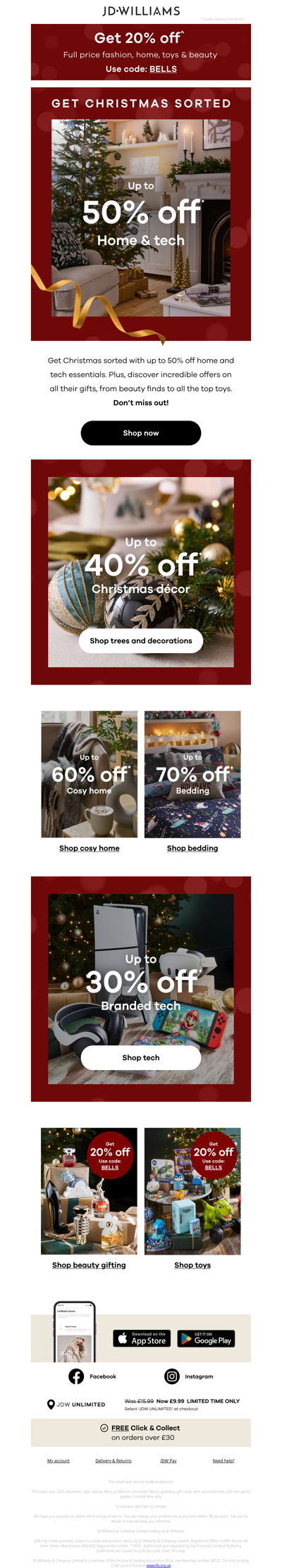 🎅 Up to 50% off home and tech – unwrap savings now!