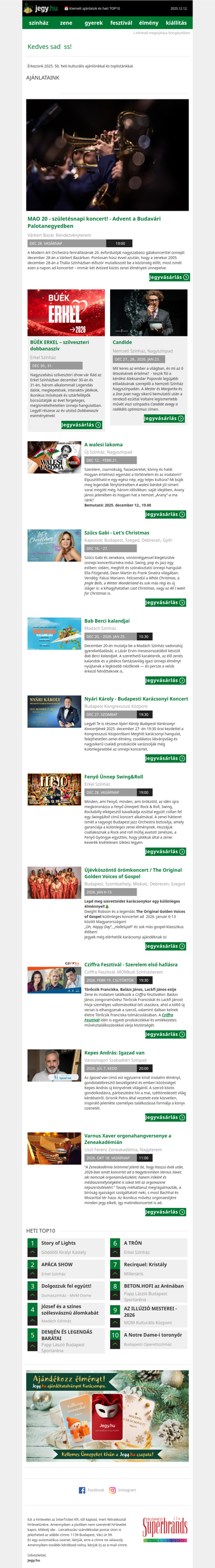 📅 Kiemelt ajánlatok és heti TOP10