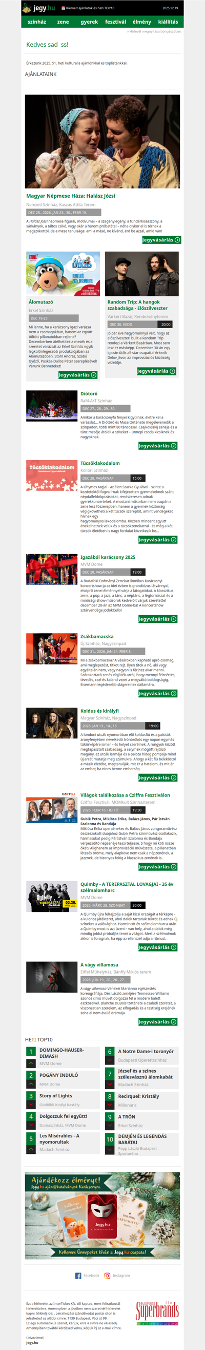 📅 Kiemelt ajánlatok és heti TOP10