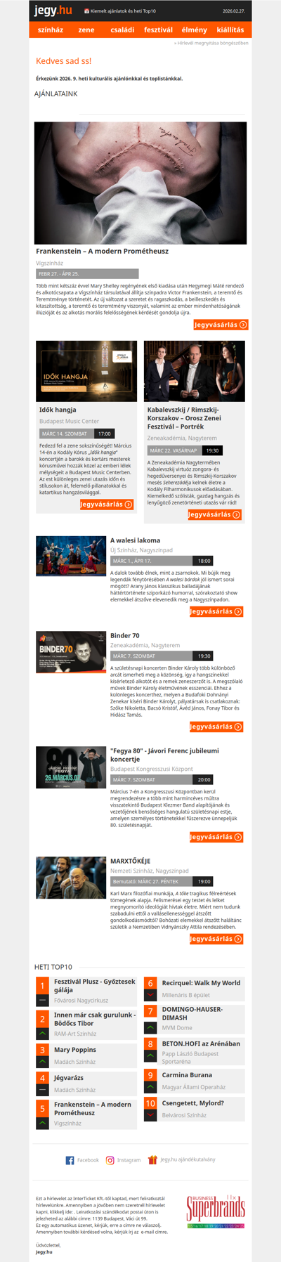 📅 Kiemelt ajánlatok és heti Top10