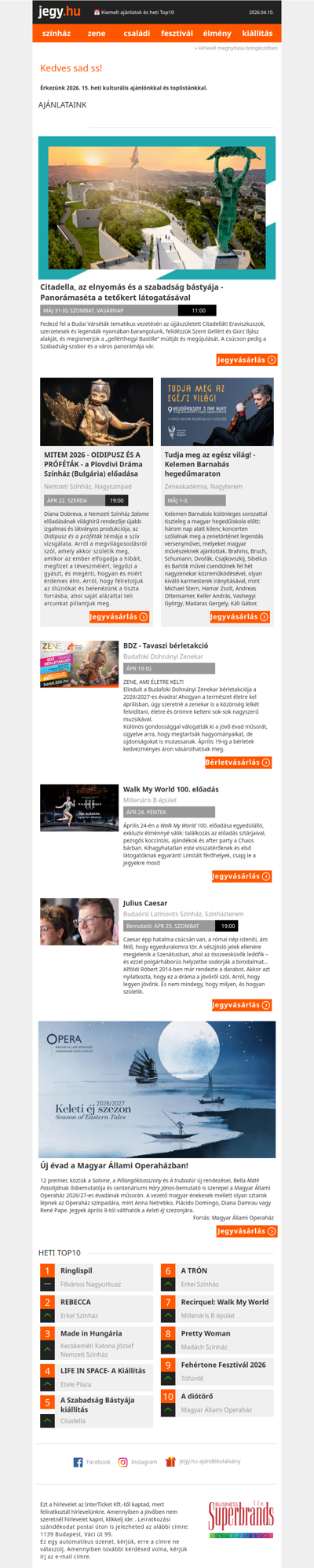 📅 Kiemelt ajánlatok és heti Top10