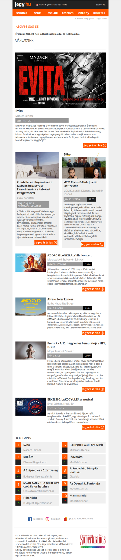 📅 Kiemelt ajánlatok és heti Top10