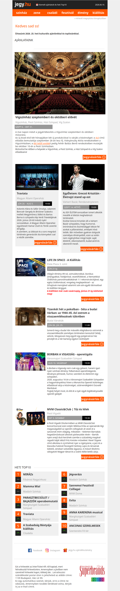📅 Kiemelt ajánlatok és heti Top10