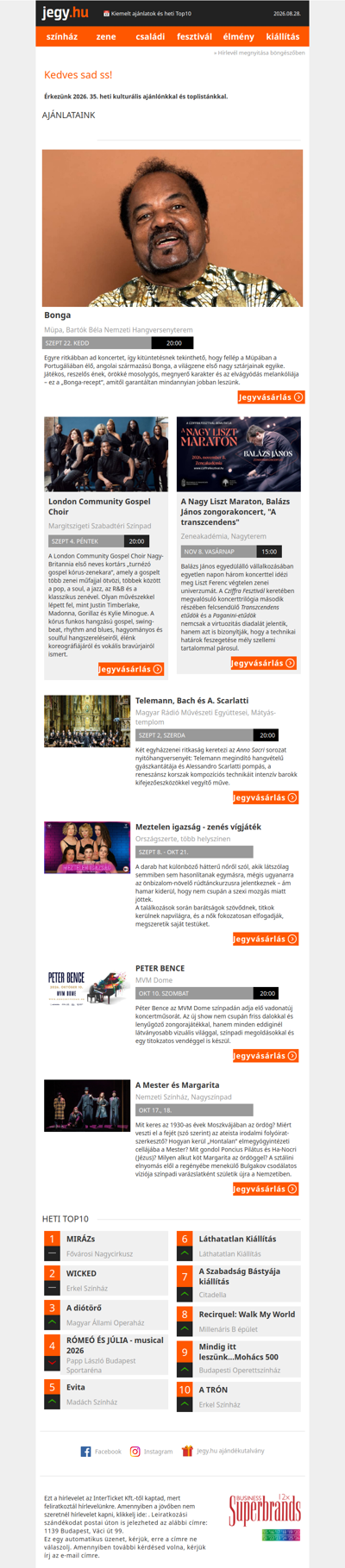 📅 Kiemelt ajánlatok és heti Top10